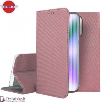 Telone atverčiamas dėklas - rausvas (Apple Iphone 14 Pro)